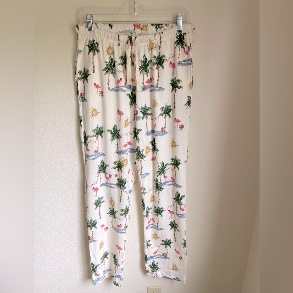 Burt’s Bees baby lounge pajama pants holiday Xmas vacation super soft sz M